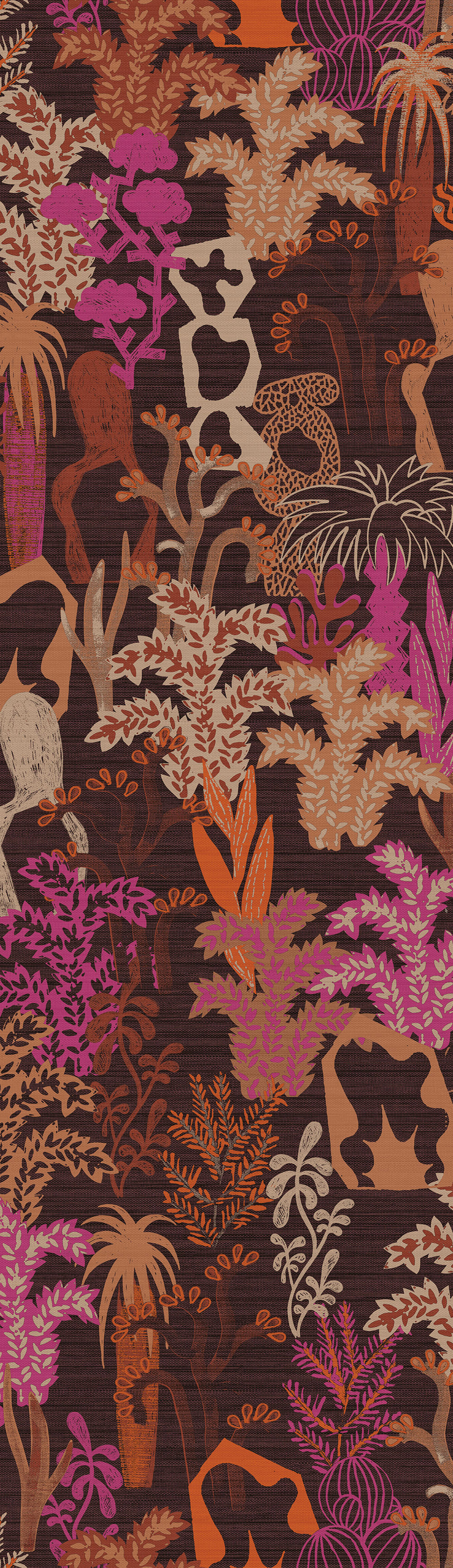 Non-woven wall mural, brown, plants, DGJOY3031-260, Joy, Masureel