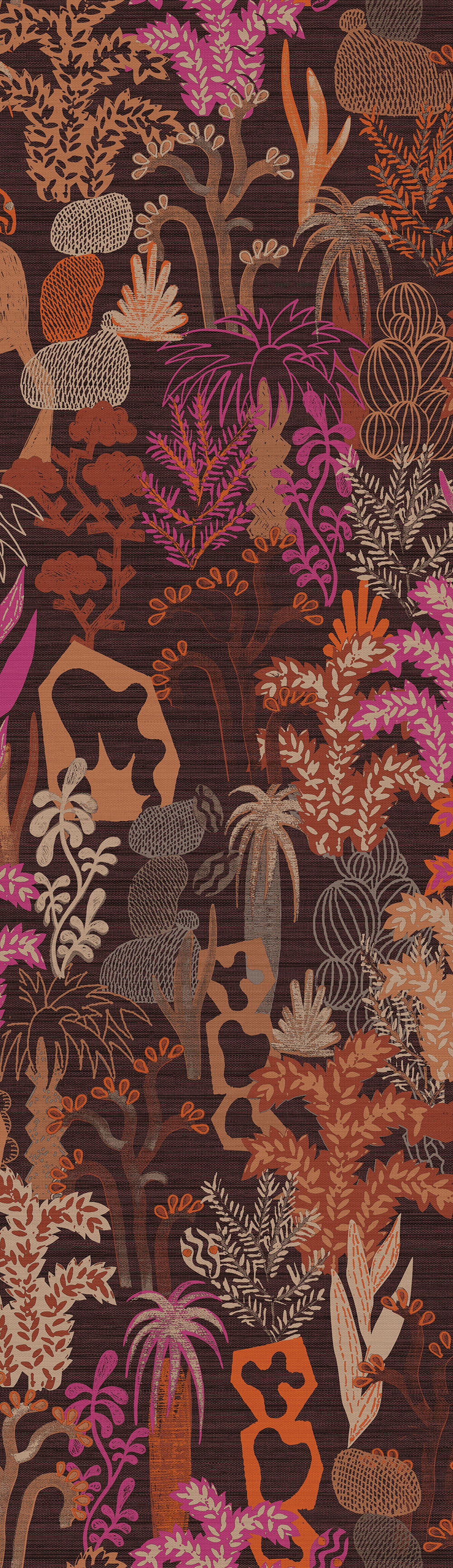 Non-woven wall mural, brown, plants, DGJOY3032-260, Joy, Masureel