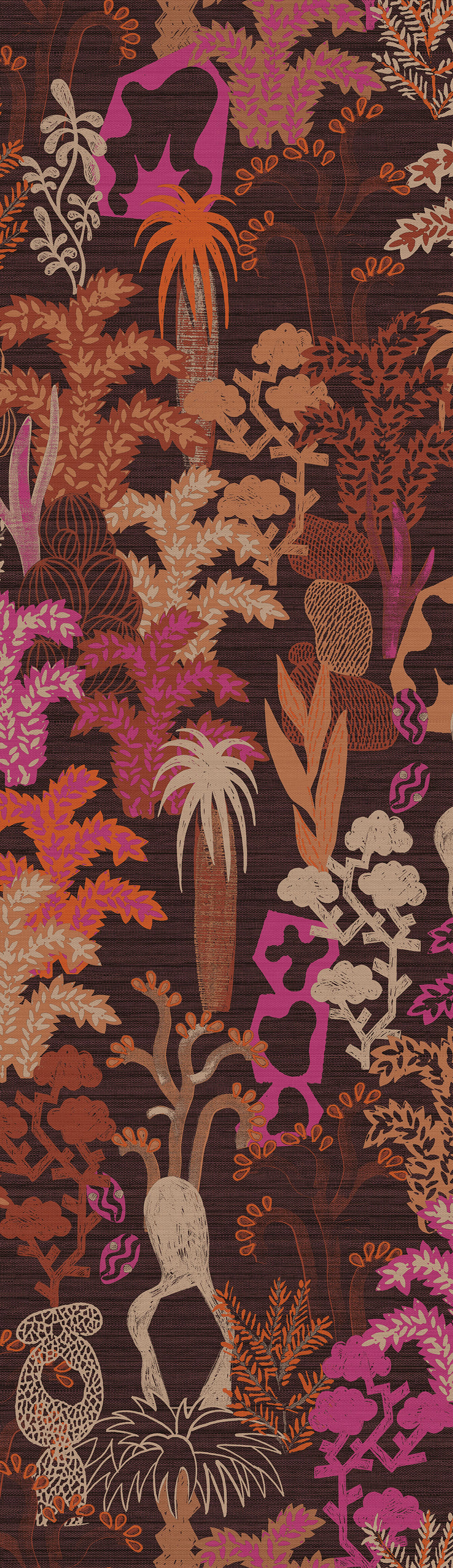 Non-woven wall mural, brown, plants, DGJOY3033-260, Joy, Masureel
