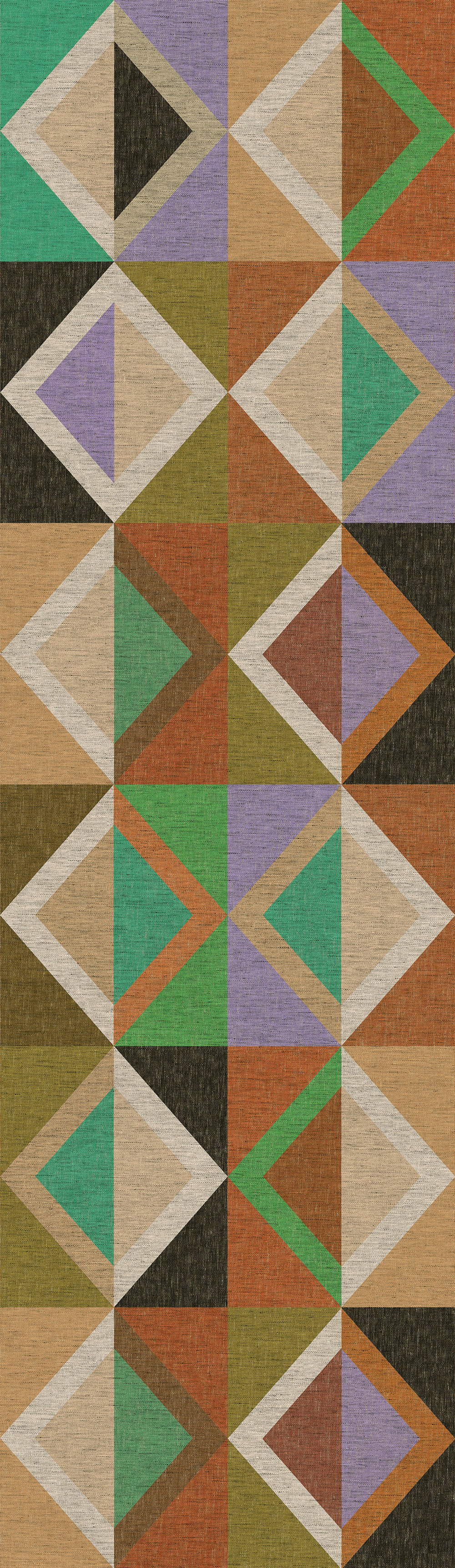Geometric non-woven wall mural, brown-green, DGJOY4031-300, Joy, Masureel