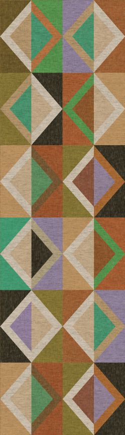 Geometric non-woven wall mural, brown-green, DGJOY4032-260, Joy, Masureel