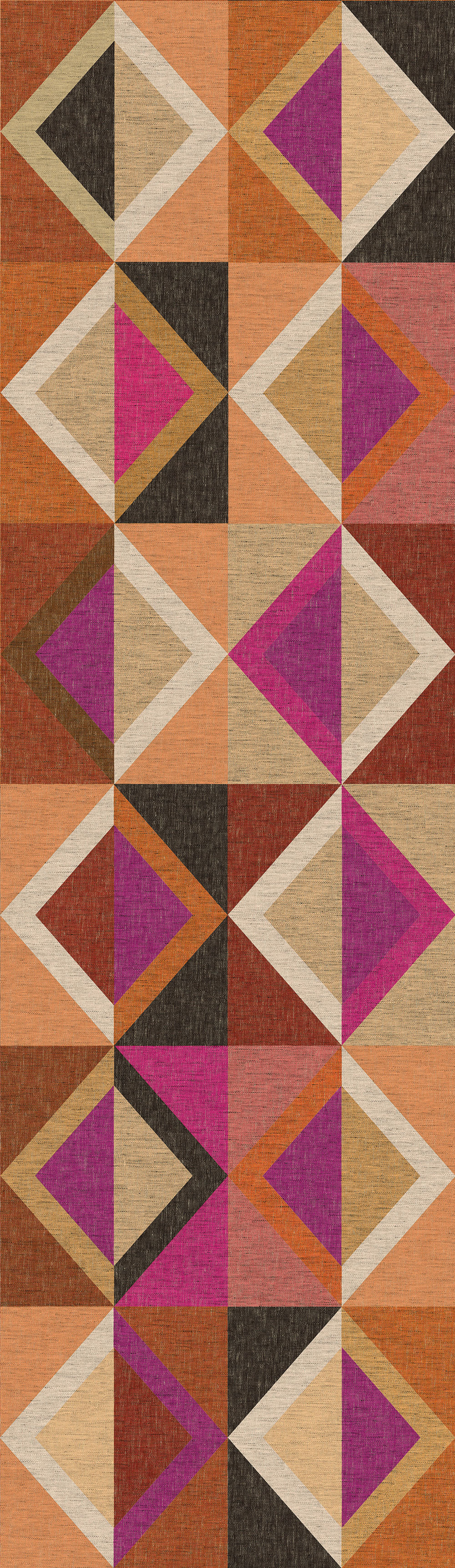Geometric non-woven wall mural, brown-purple, DGJOY4042-260, Joy, Masureel