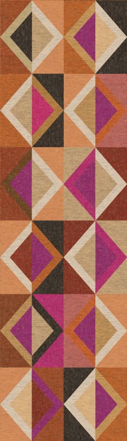 Geometric non-woven wall mural, brown-purple, DGJOY4042-260, Joy, Masureel