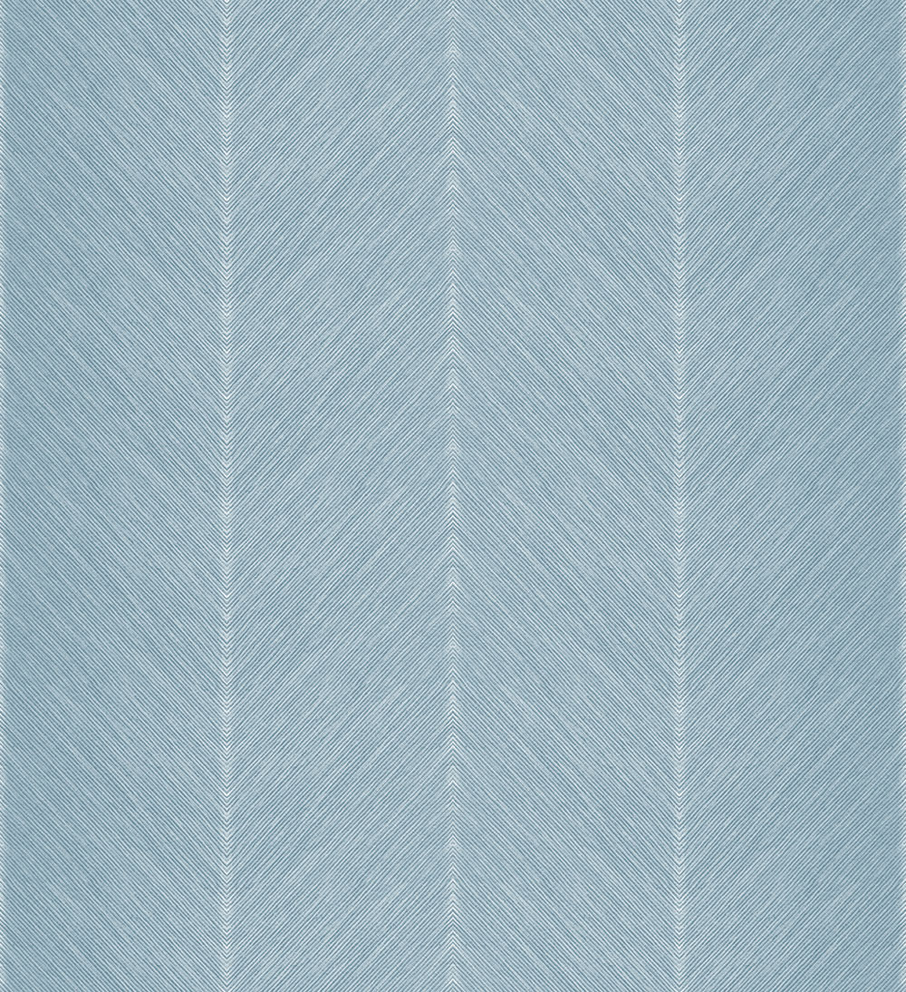 Blue non-woven wallpaper, zig zag pattern, M1803-1, Mika,  ICH Wallcoverings