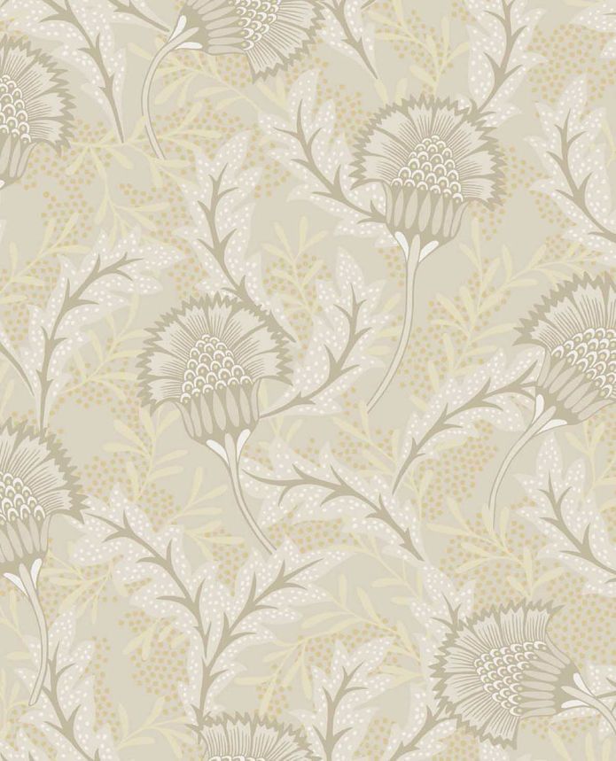 Non-woven wallpaper, cream-gold, flowers, 340210, Solange, Eijffinger