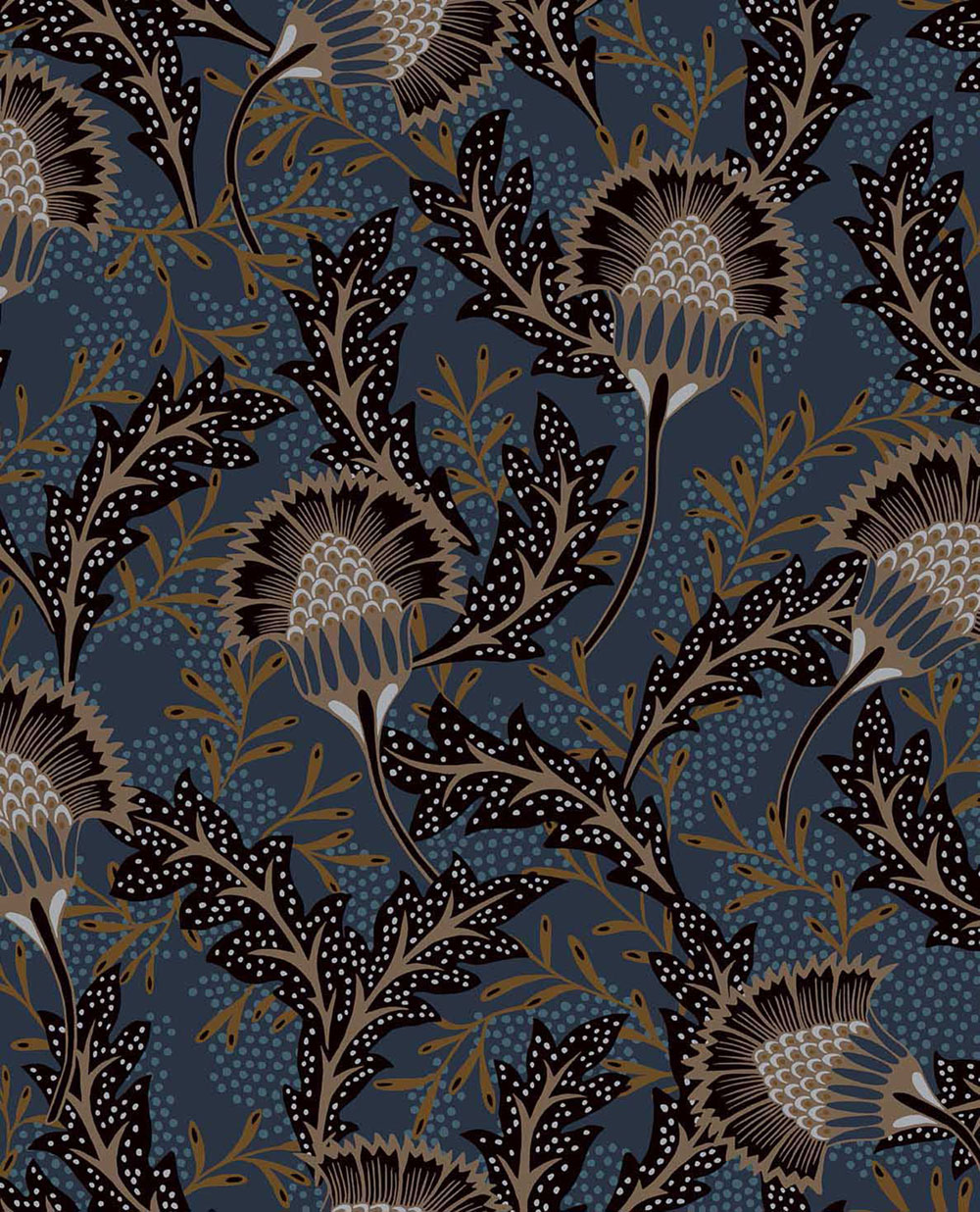 Non-woven wallpaper, blue, flowers, 340215, Solange, Eijffinger