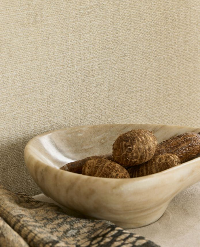 Non-woven wallpaper, beige, fabric imitation, 340253, Solange, Eijffinger