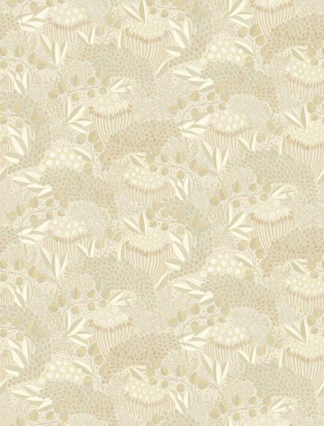 Non-woven wall mural, beige, leaves, 340288, Solange, Eijffinger
