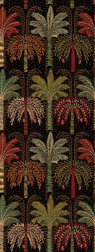 Non-woven wall mural, brown, palm trees, 340290, Solange, Eijffinger