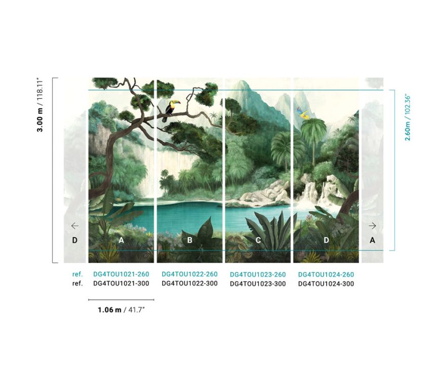 Non-woven wall mural, nature, landscape, DG4TOU1022-260, Wall Designs IV, Khroma by Masureel