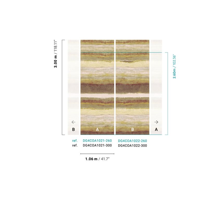 Non-woven wall mural, stripes, DG4COA1021-300, Wall Designs IV, Khroma by Masureel