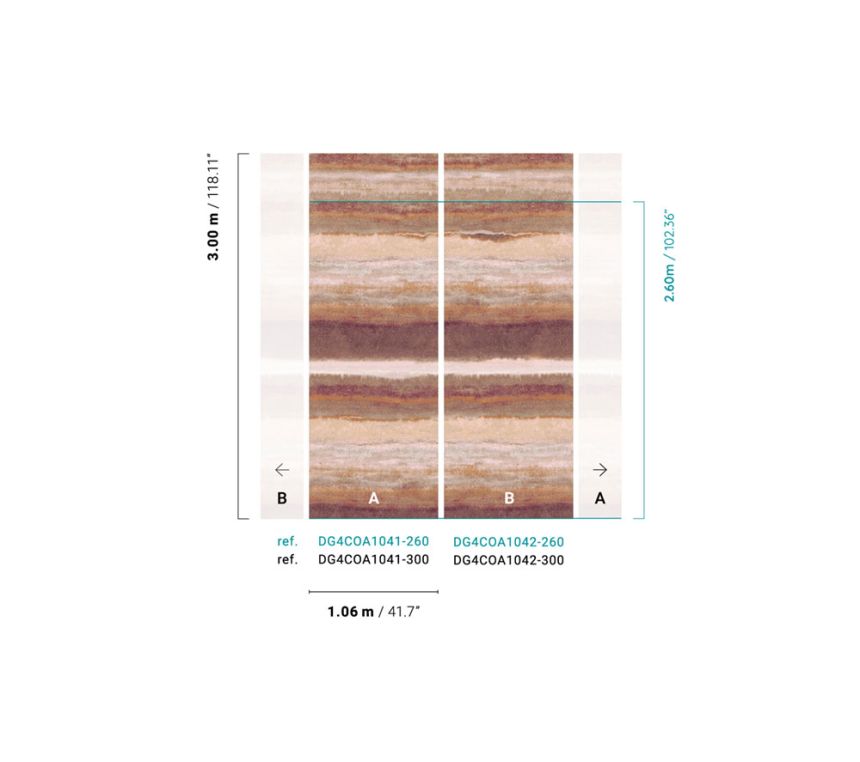 Non-woven wall mural, stripes, DG4COA1041-260, Wall Designs IV, Khroma by Masureel