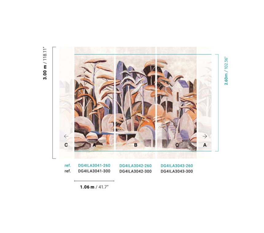 Non-woven wall mural, Landscape, DG4ILA3043-300, Wall Designs IV, Khroma by Masureel