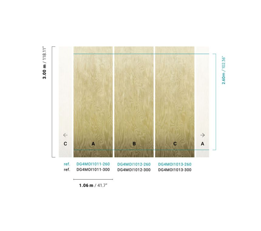 Non-woven wall mural, Moiré, DG4MOI1013-300, Wall Designs IV, Khroma by Masureel