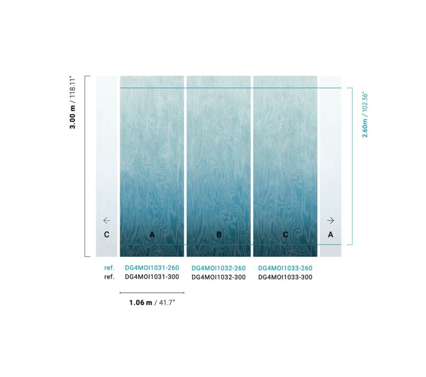 Non-woven wall mural, Moiré, DG4MOI1033-300, Wall Designs IV, Khroma by Masureel