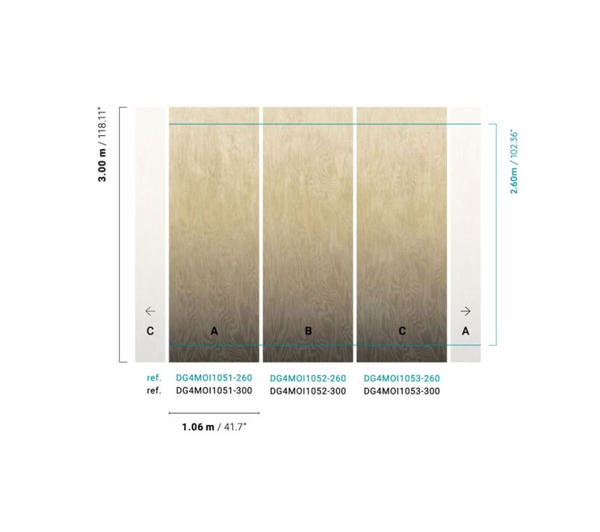 Non-woven wall mural, Moiré, DG4MOI1053-300, Wall Designs IV, Khroma by Masureel