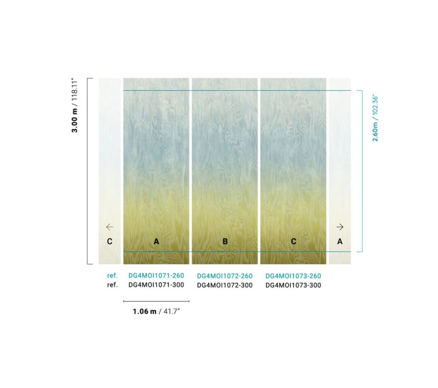 Non-woven wall mural, Moiré, DG4MOI1073-260, Wall Designs IV, Khroma by Masureel