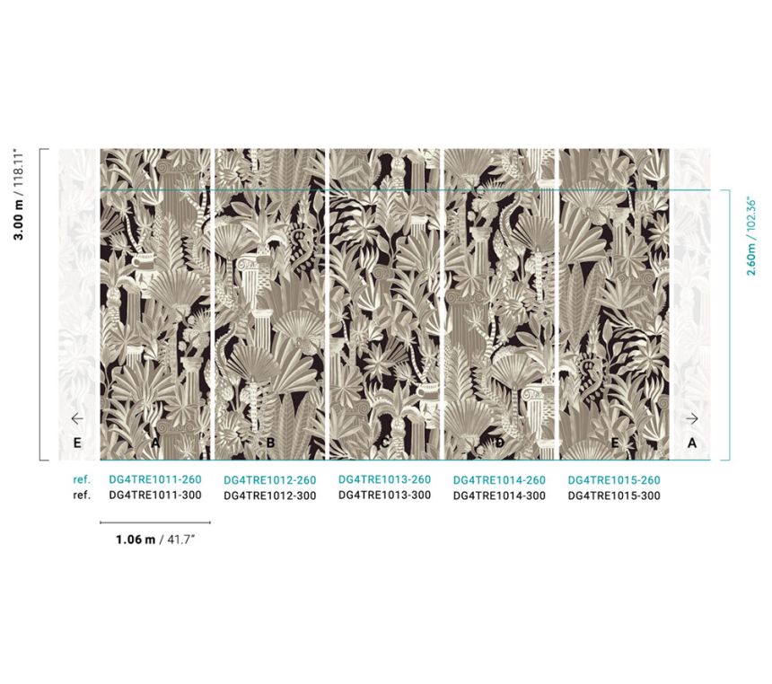 Non-woven wall mural, DG4TRE1013-300, Wall Designs IV, Khroma by Masureel