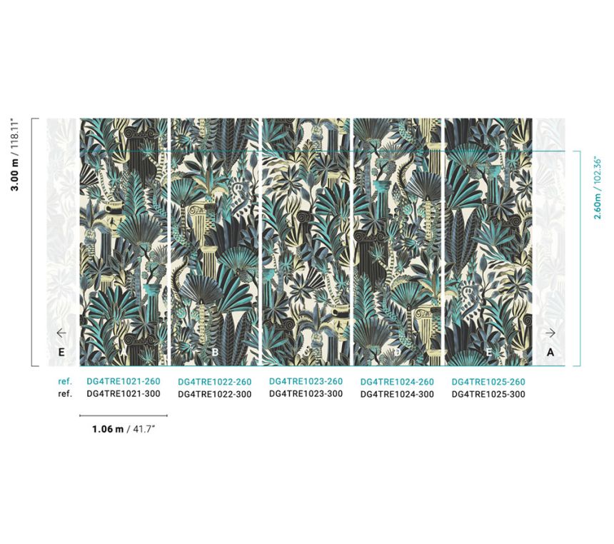 Non-woven wall mural, DG4TRE1023-300, Wall Designs IV, Khroma by Masureel