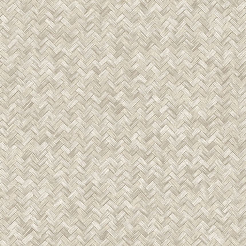 Non-woven wallpaper, beige, imitation mat, 1511-3, Vera, AdaWall