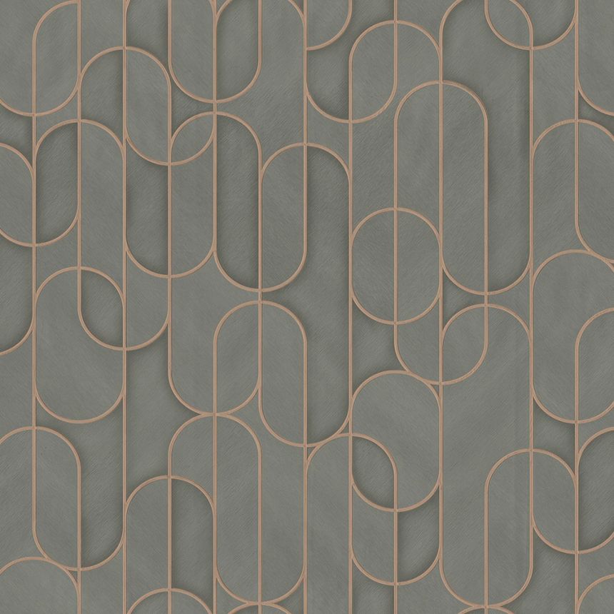 Geometric non-woven wallpaper, grey, 1514-4, Vera, AdaWall