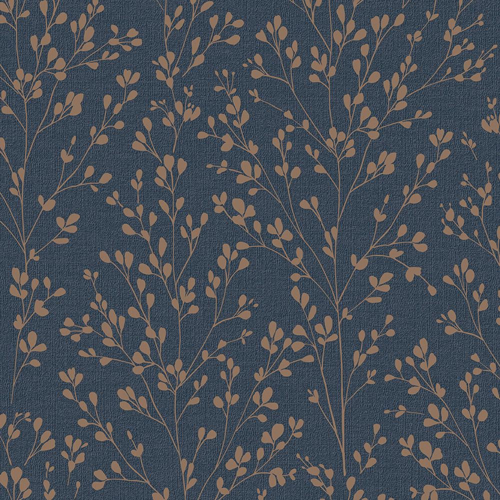 Blue-bronze wallpaper with branches, A71404, Vavex 2026