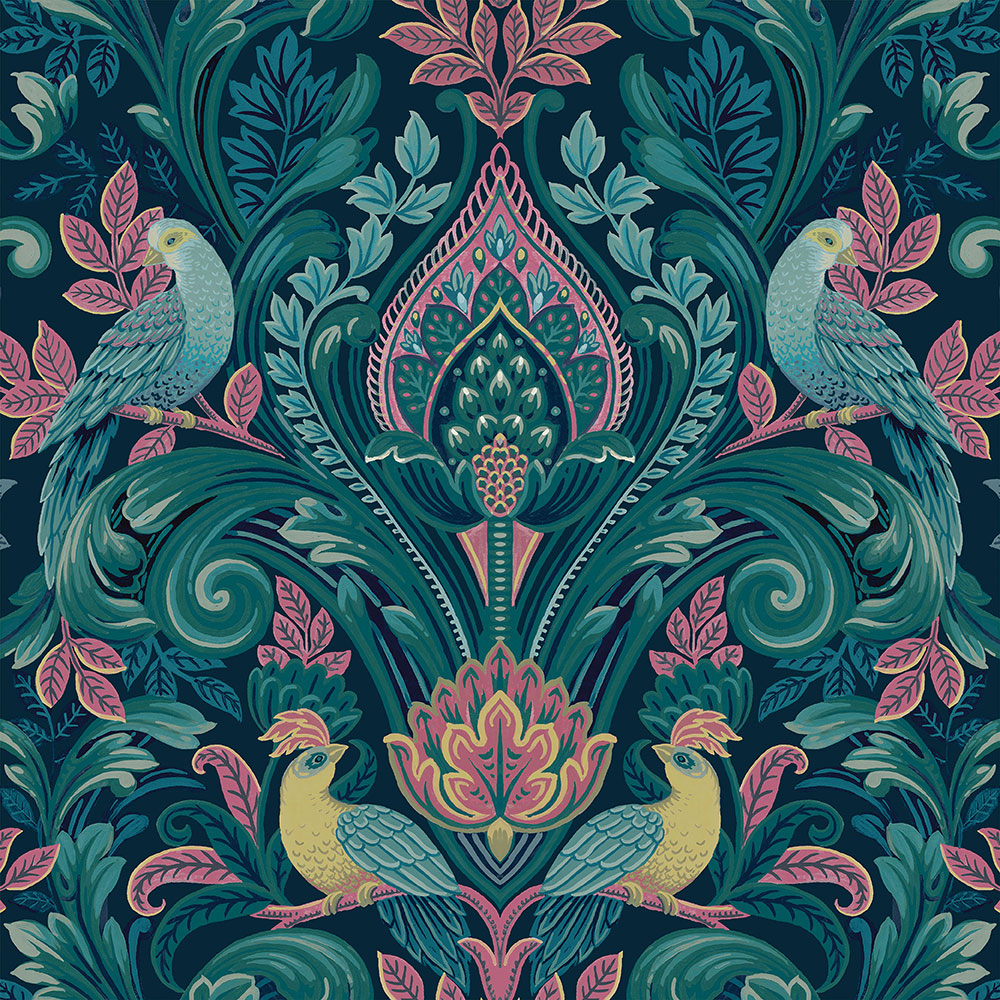 Green-pink ornamental wallpaper, A67801, Vavex 2026