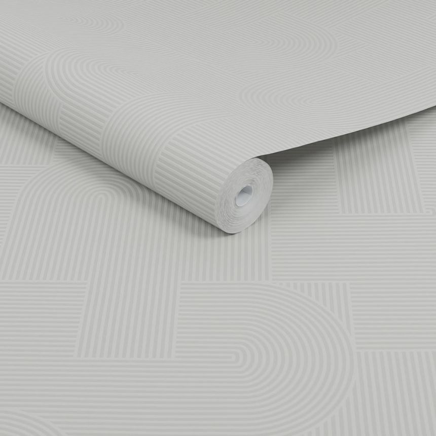 Gray geometric non-woven wallpaper, 121136, Vavex 2026