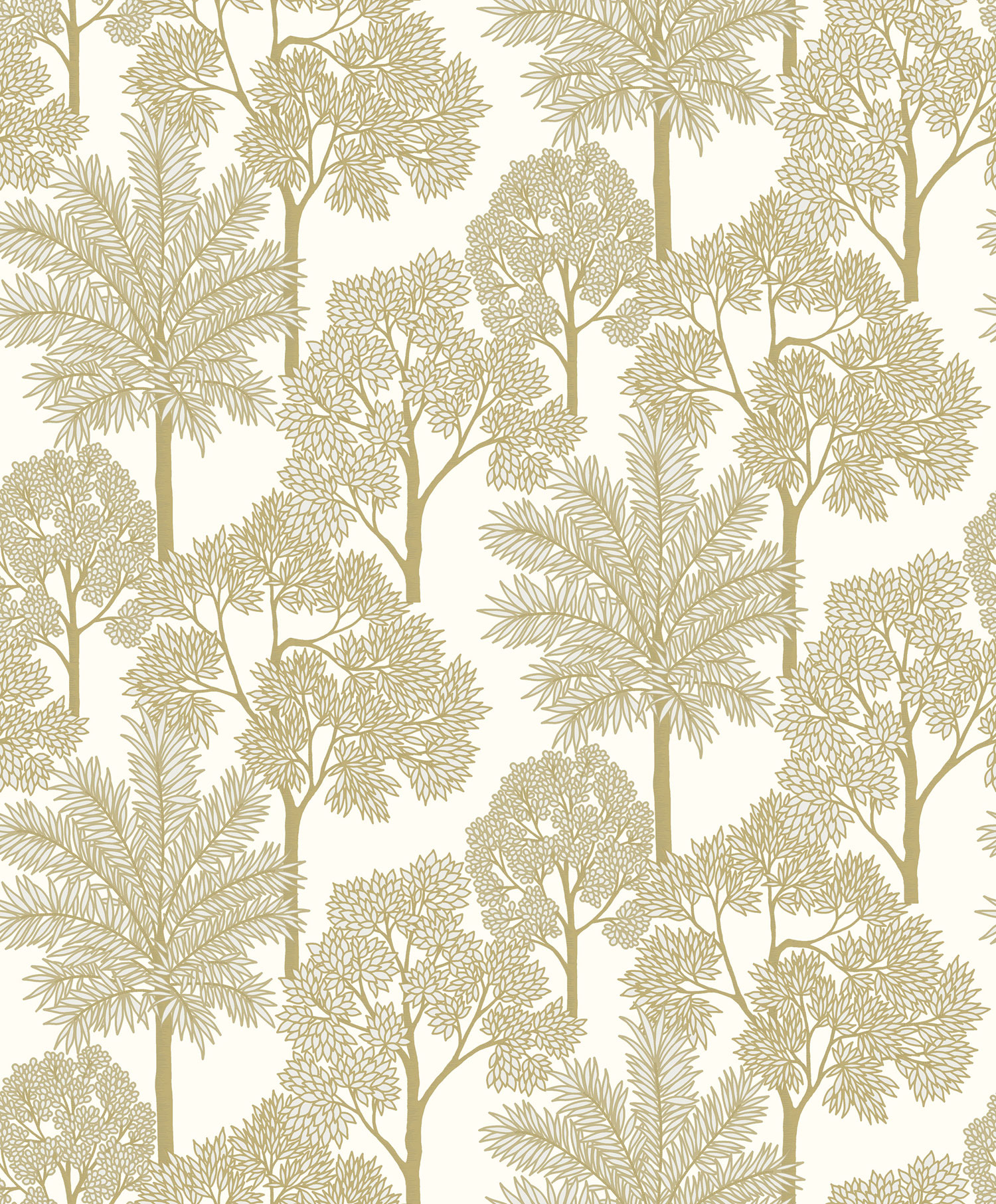 Gold-cream wallpaper, trees, A71301, Arcadia, Grandeco