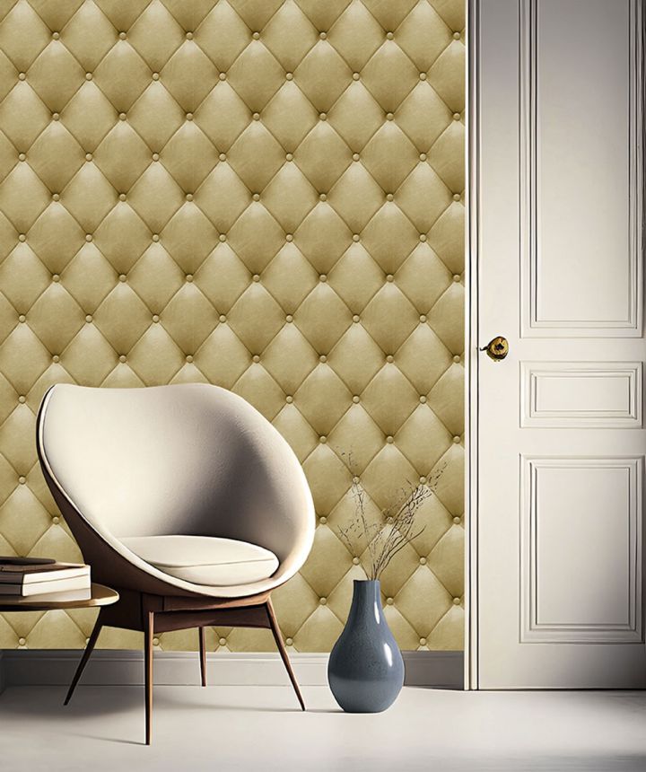 Non-woven wallpaper, golden-brown, upholstery, M76202, Artifice, Ugépa