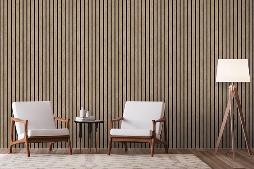 3D non-woven wallpaper, brown, wood imitation, planks, M80208, Artifice, Brut, Ugépa