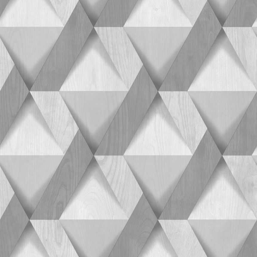 Non-woven wallpaper, grey, wood paneling imitation, M69119, Nomade, Ugépa