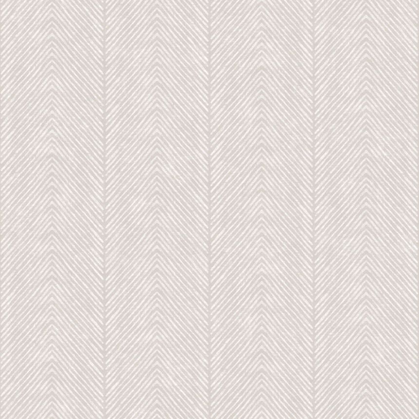 Non-woven wallpaper, grey-beige, stripes, herringbone, M69219, Nomade, Ugépa