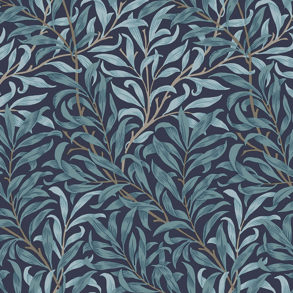Non-woven wallpaper, blue, branches, 124246, William Morris At Home