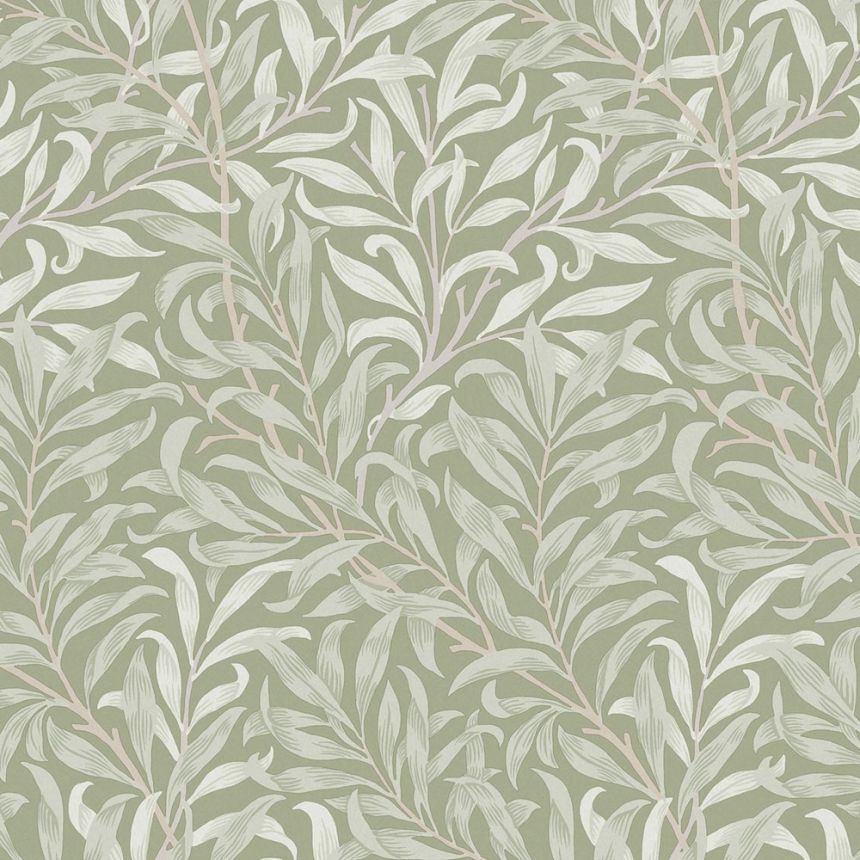 Non-woven wallpaper, green, branches, 124248, William Morris At Home