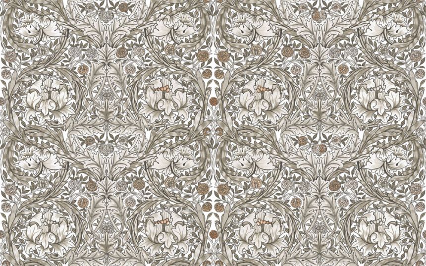 Non-woven wall mural, gray-beige, flowers, 125409, William Morris At Home