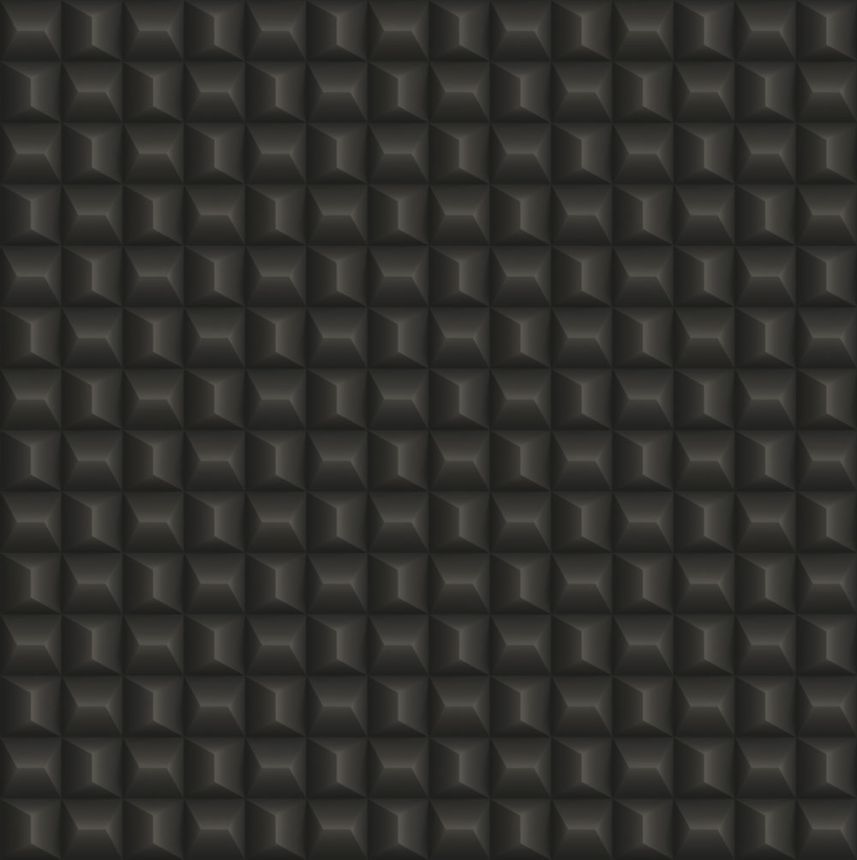 Luxury geometric non-woven wallpaper, black, Z15524, Mini Trend, Zambaiti Parati
