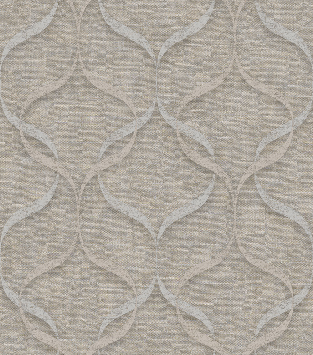 Luxury non-woven wallpaper, brown-grey, ornaments, Z15530, Mini Trend, Zambaiti Parati