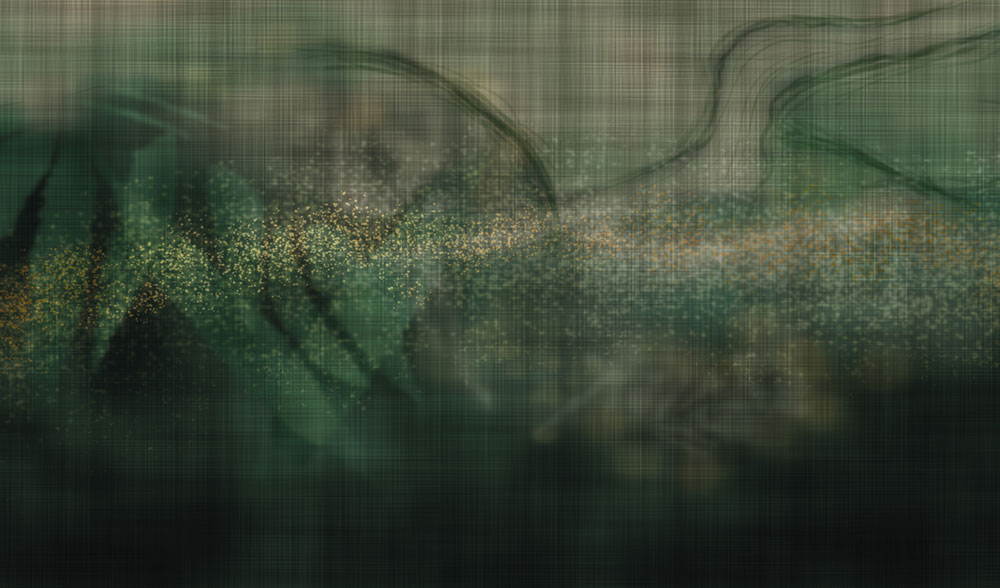Luxury non-woven wall mural, green, Z15564, Mini Trend, Zambaiti Parati