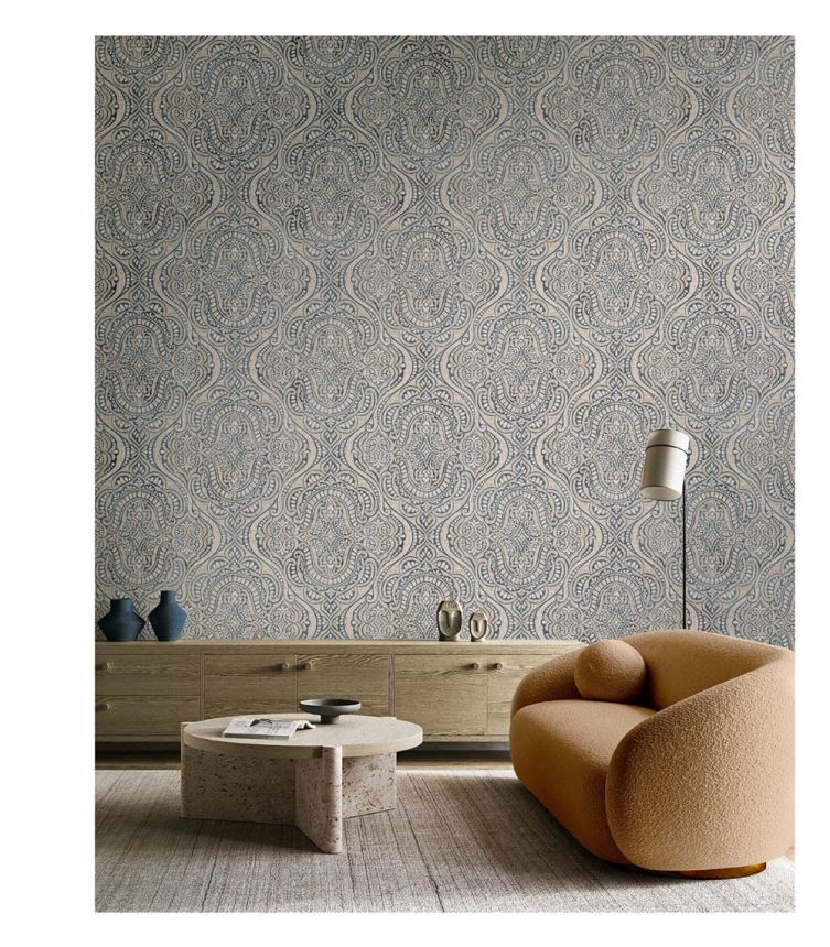 Luxurious non-woven wallpaper, cream, baroque, 42210, Aura, Cristiana Masi by Parato