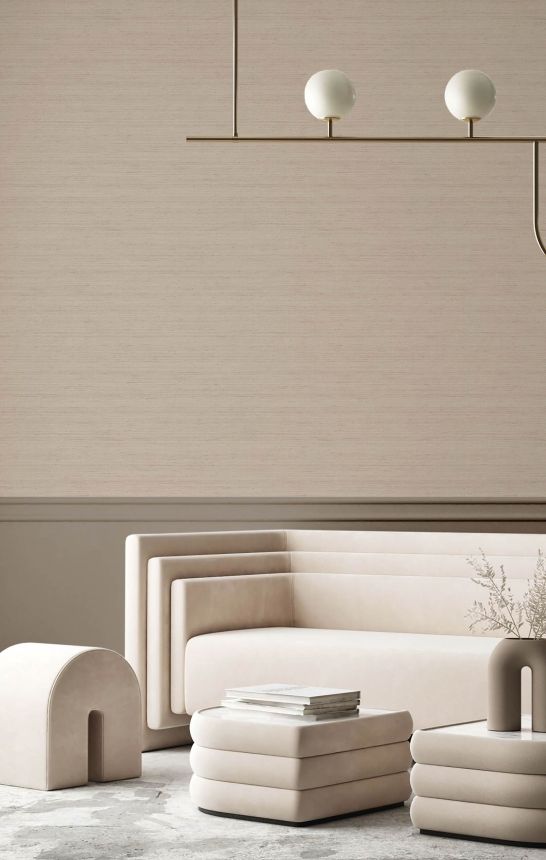 Non-woven wallpaper, grey, fabric imitation, 42243, Aura, Cristiana Masi by Parato