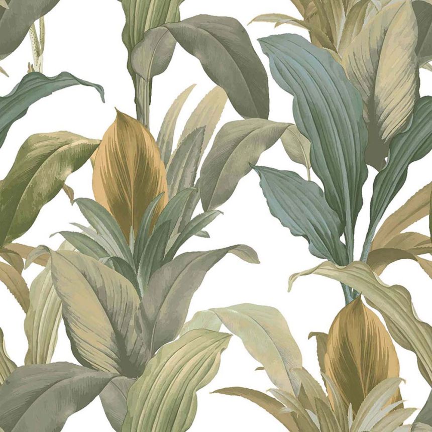 Non-woven wallpaper, green, leaves, 15513, Botany House, Cristiana Masi by Parato