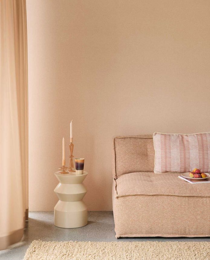 Non-woven wallpaper, pink, fabric imitation, 340622, Linen Look, Eijffinger