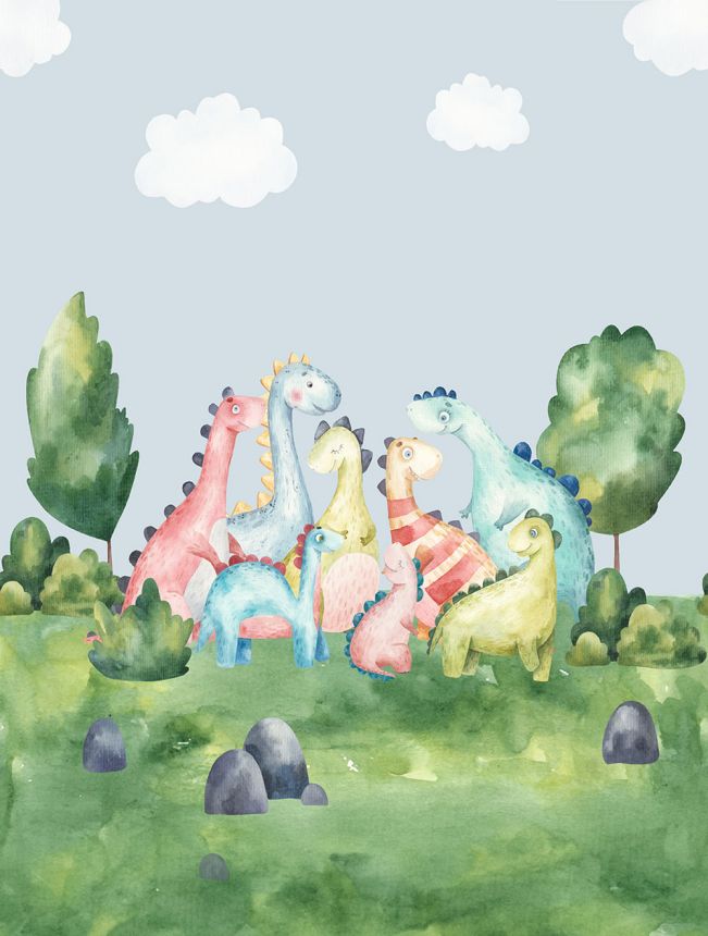 Children's non-woven wall mural, dragons, CW6003-2, Cute Walls, Decoprint