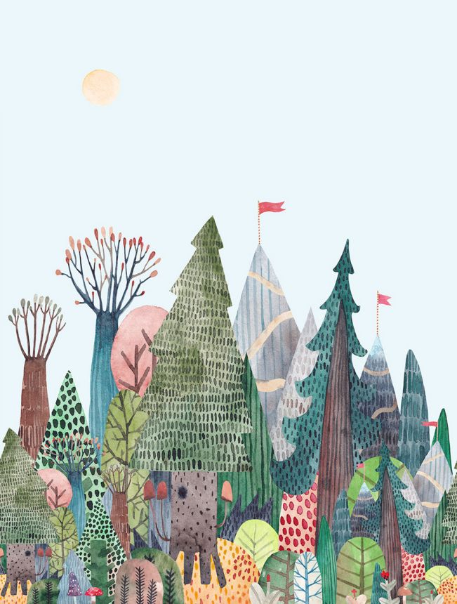 Children's non-woven wall mural, landscape, CW6034-2, Cute Walls, Decoprint