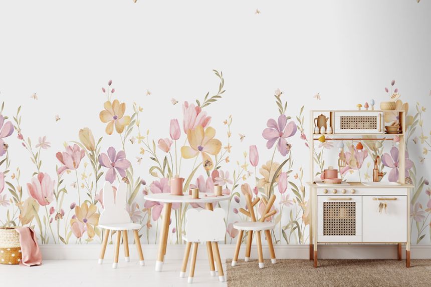 Non-woven wall mural, flowers, CW6129-1, Cute Walls, Decoprint