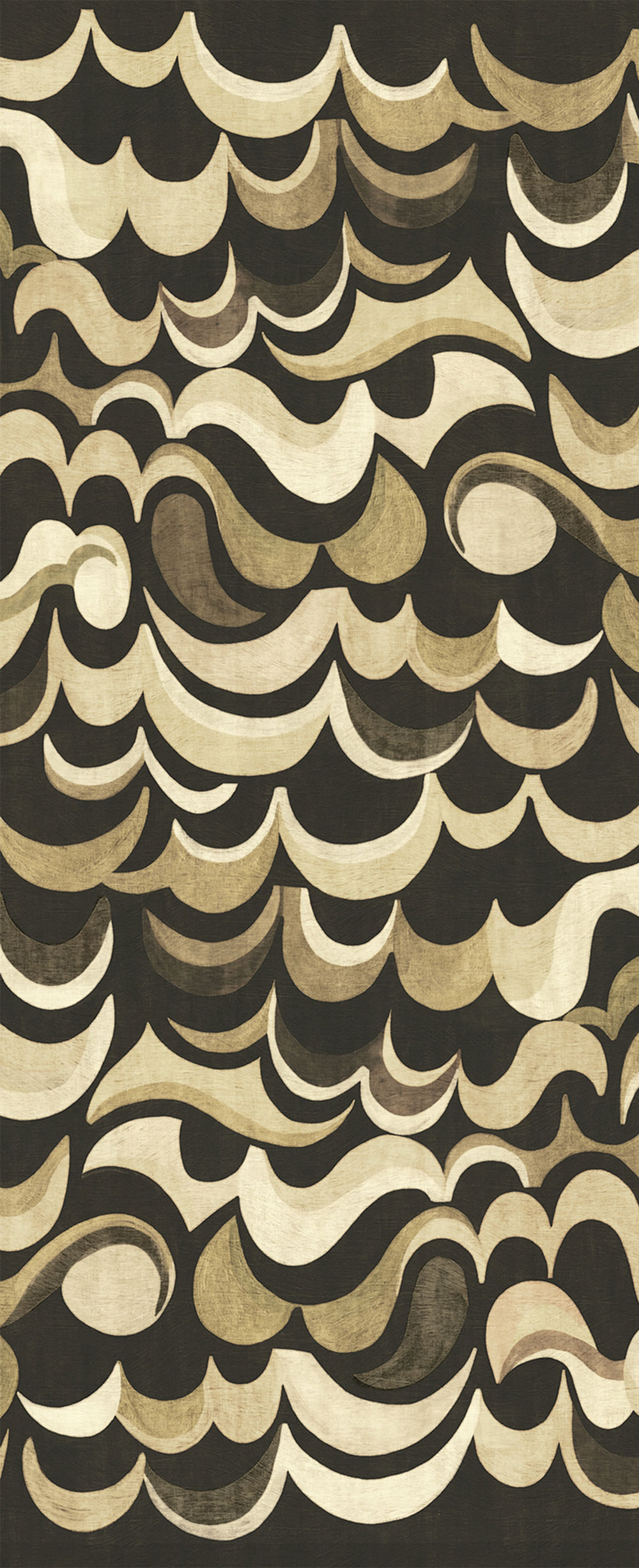 Non-woven wall mural, brown, waves, DGRHA1021-300, Rhapsody, Masureel