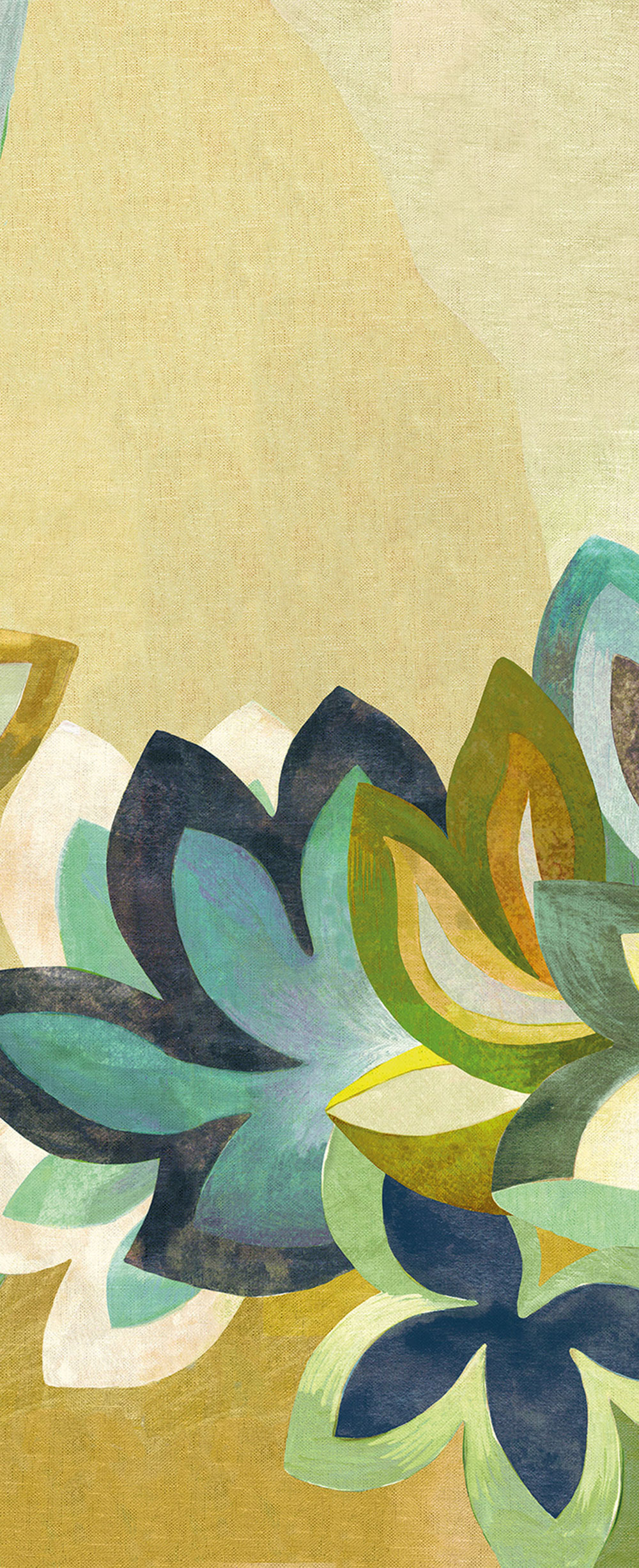 Non-woven wall mural, green, flowers, DGRHA2012-260, Rhapsody, Masureel