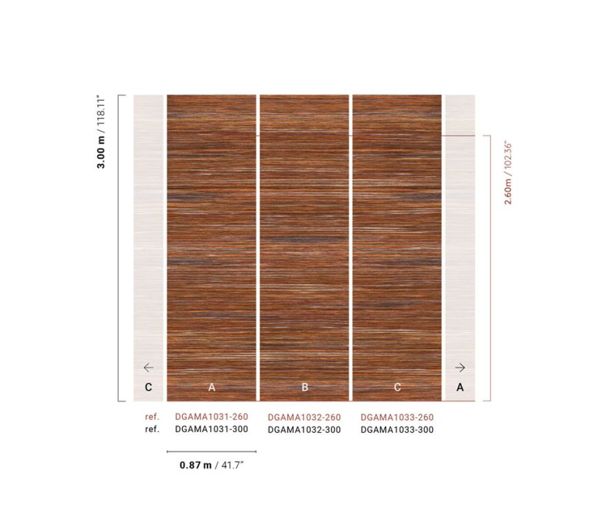 Non-woven wall mural, brown, mat imitation, DGAMA1033-300,  Amani,  Masureel