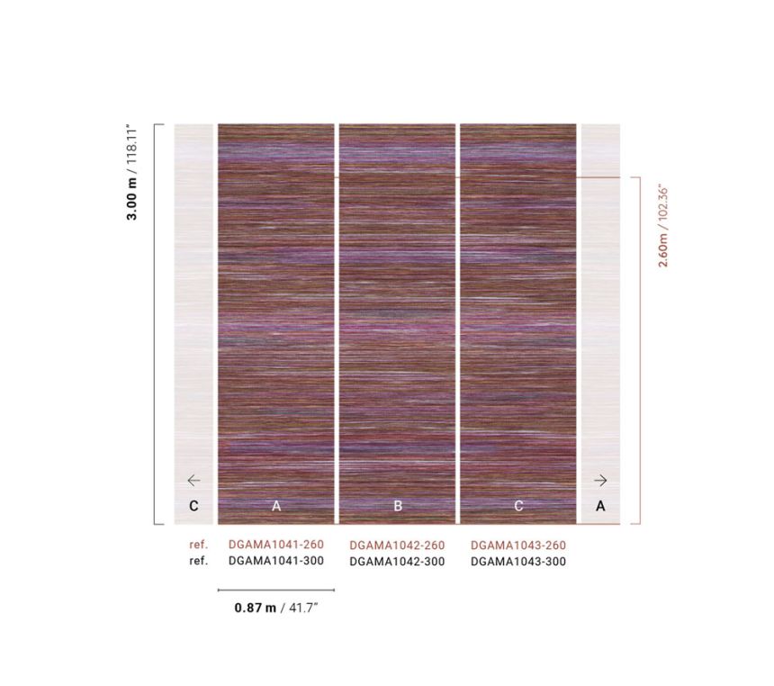 Non-woven wall mural, purple, mat imitation, DGAMA1043-260,  Amani,  Masureel